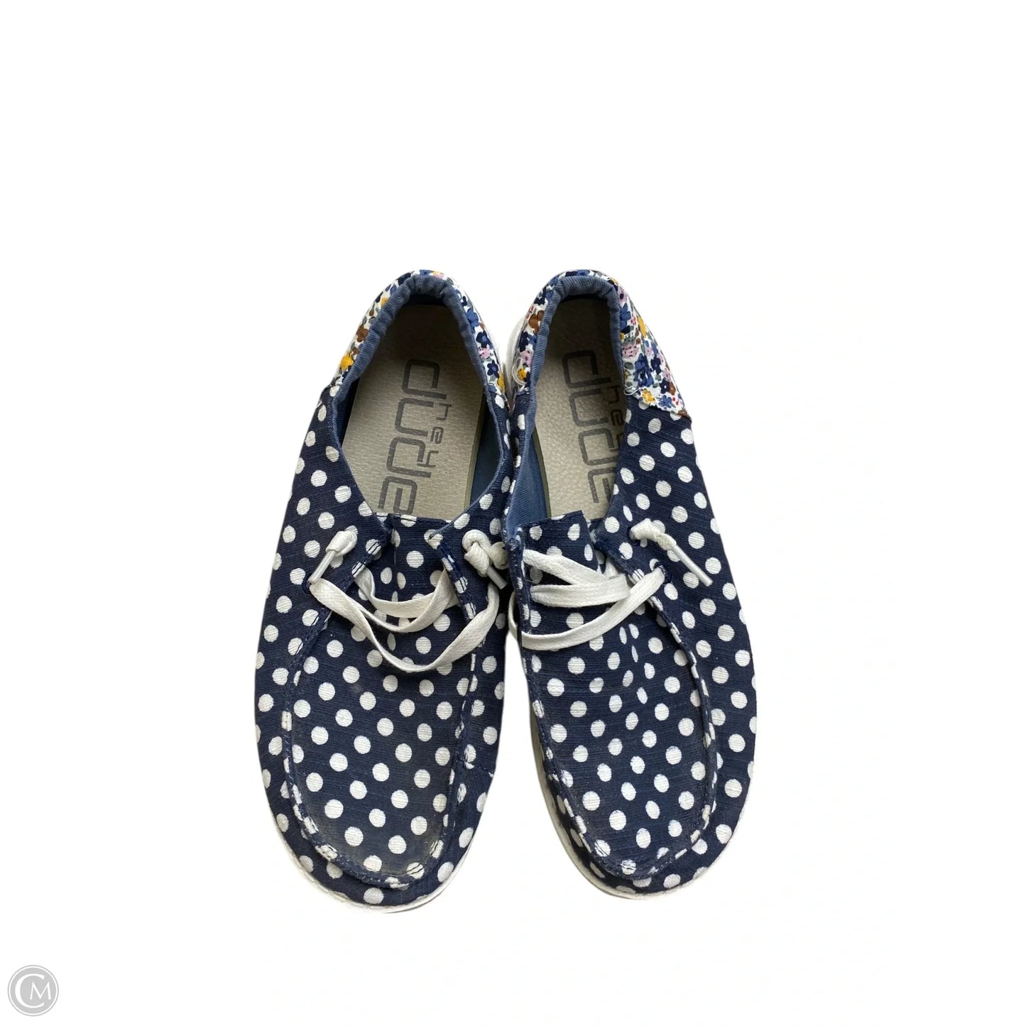 Shoes Flats By Hey Dude In Blue, Size: 6