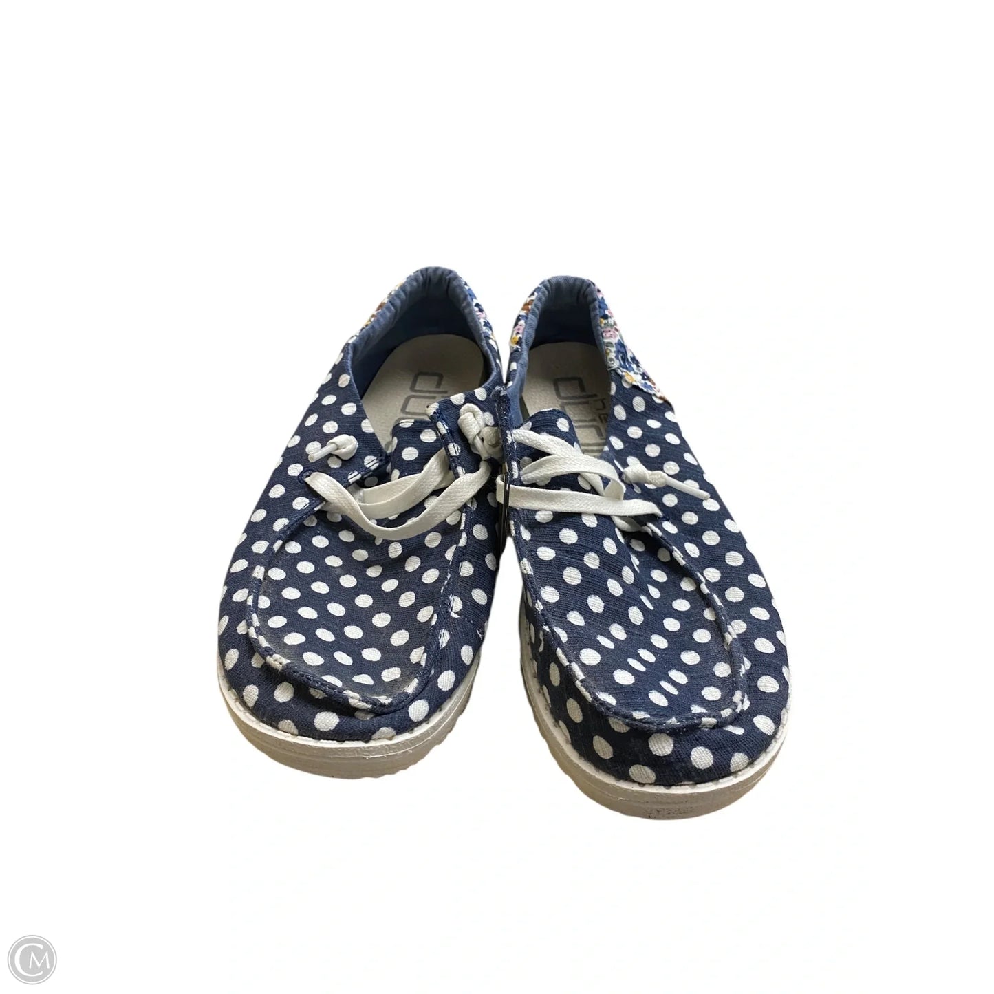 Shoes Flats By Hey Dude In Blue, Size: 6