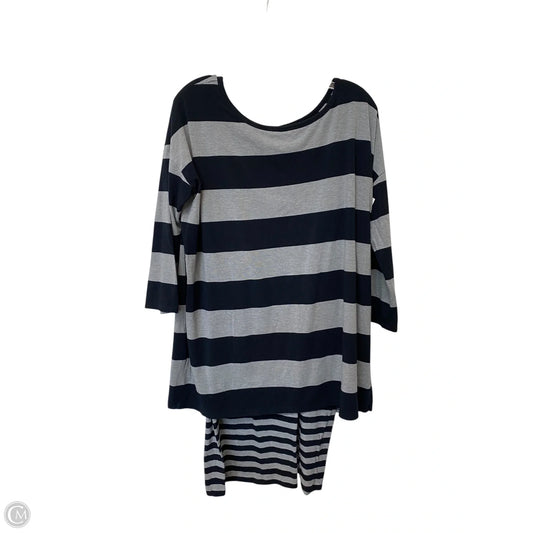 Dress Casual Midi By Garnet Hill In Striped Pattern, Size: M