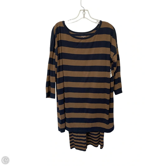 Dress Casual Midi By Garnet Hill In Striped Pattern, Size: M
