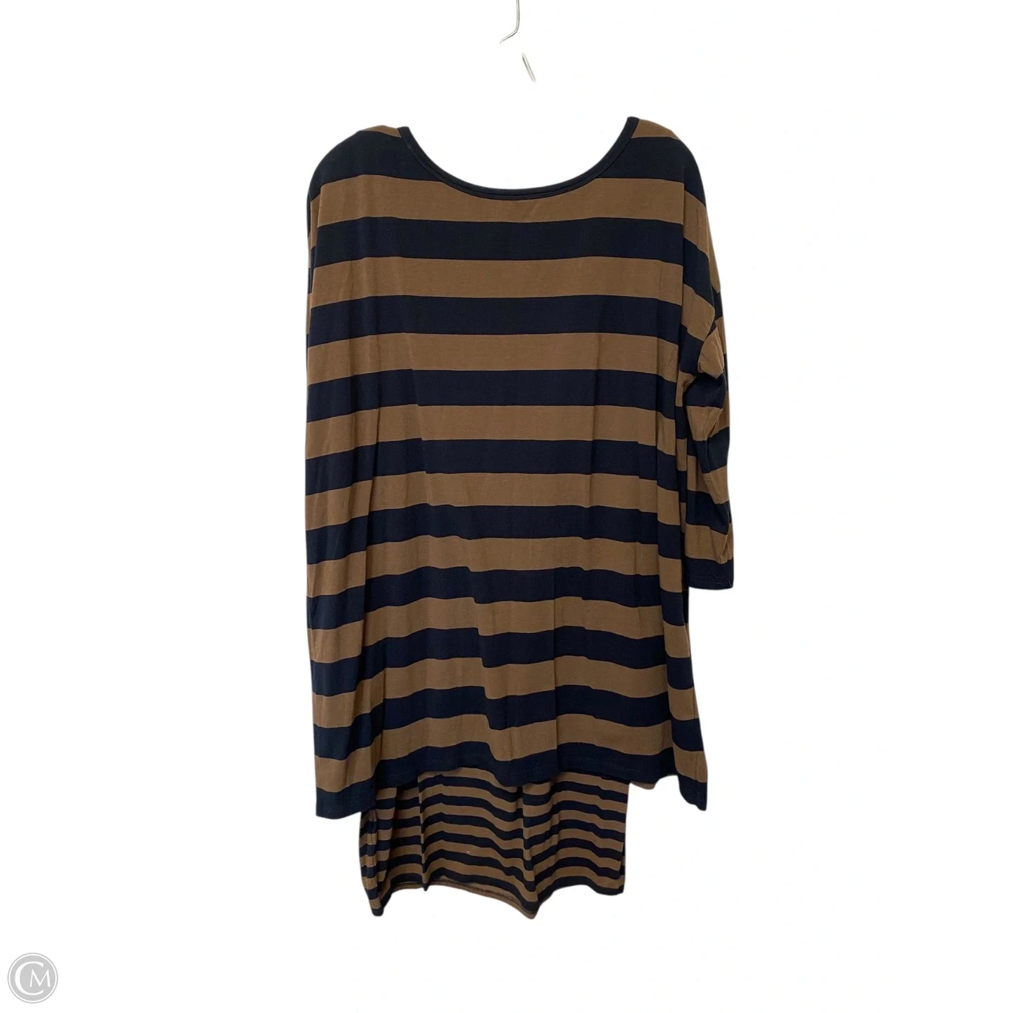 Dress Casual Midi By Garnet Hill In Striped Pattern, Size: M