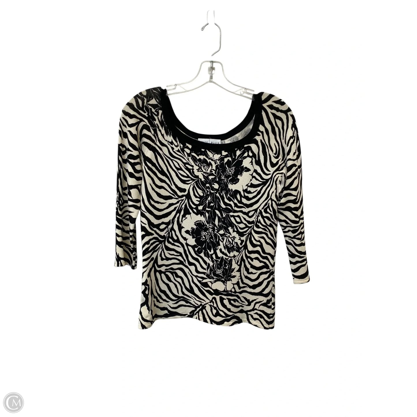Top Long Sleeve By White House Black Market In Animal Print, Size: Xs