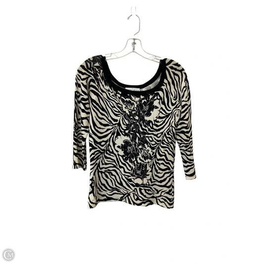 Top Long Sleeve By White House Black Market In Animal Print, Size: Xs