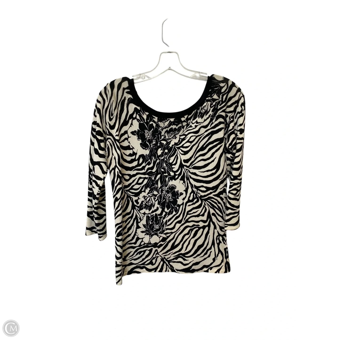 Top Long Sleeve By White House Black Market In Animal Print, Size: Xs