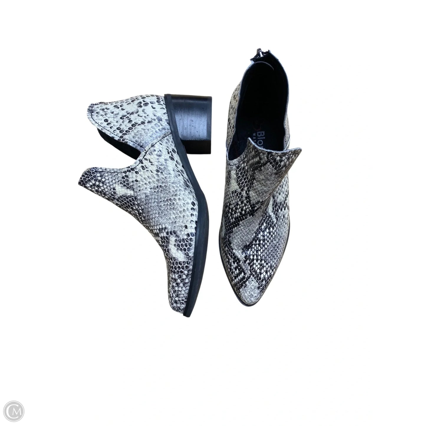 Boots Ankle Heels By Blondo In Snakeskin Print, Size: 7