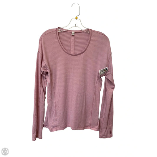 Athletic Top Long Sleeve Crewneck By Lululemon In Pink, Size: 6