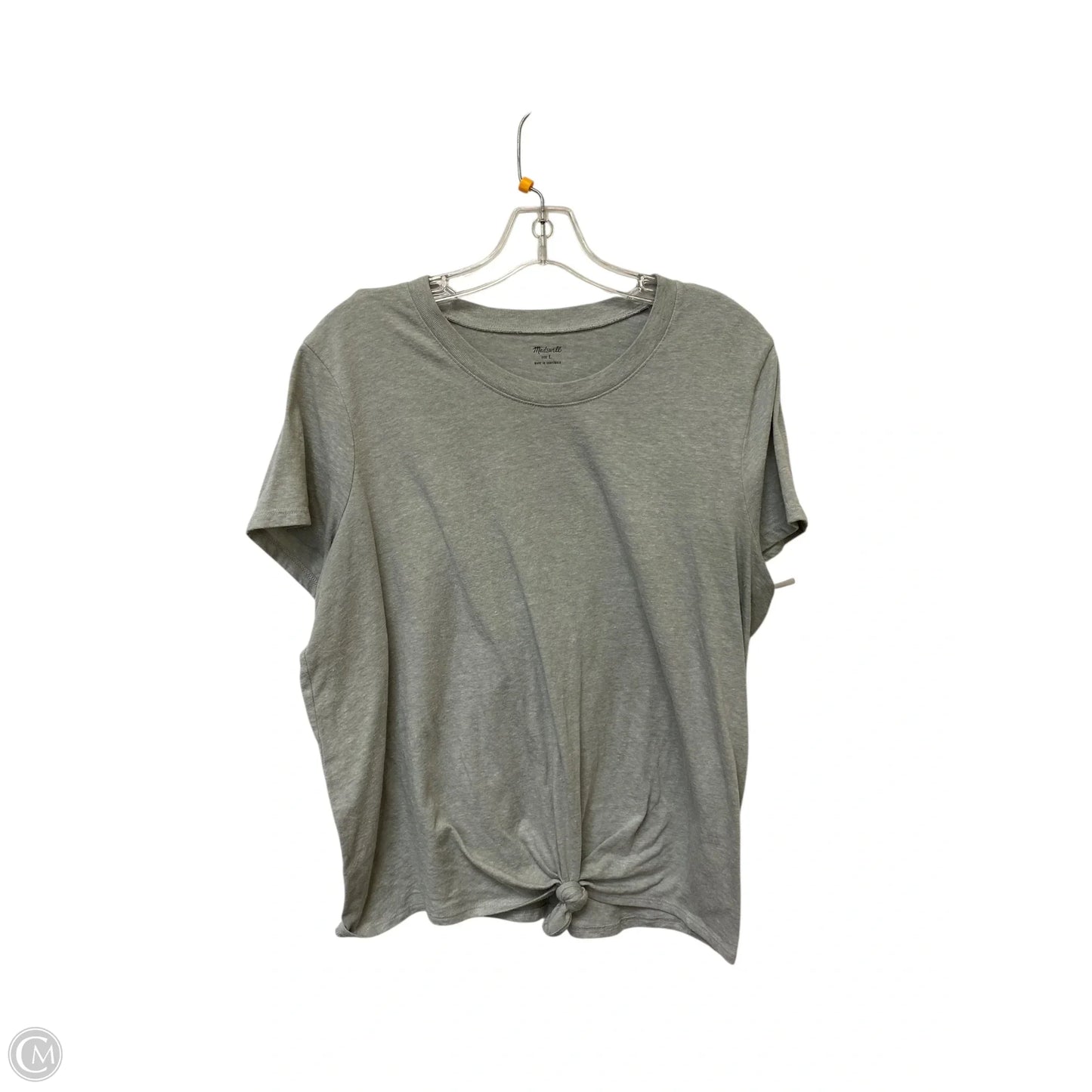 Top Short Sleeve Basic By Madewell In Grey, Size: L