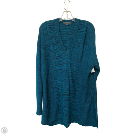 Sweater By Ellen Tracy In Blue, Size: Xxl