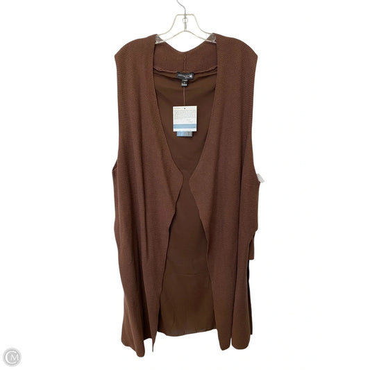 Vest Sweater By Antthony In Brown, Size: 2x