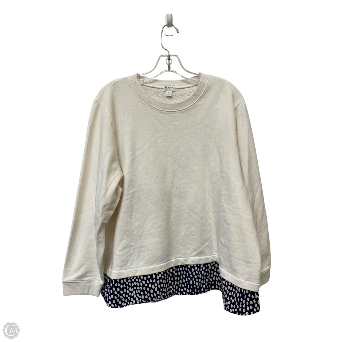 Sweatshirt Crewneck By J. Crew In White, Size: 2x