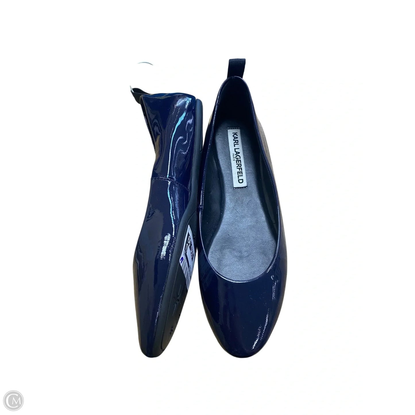 Shoes Designer By Karl Lagerfeld In Navy, Size: 6