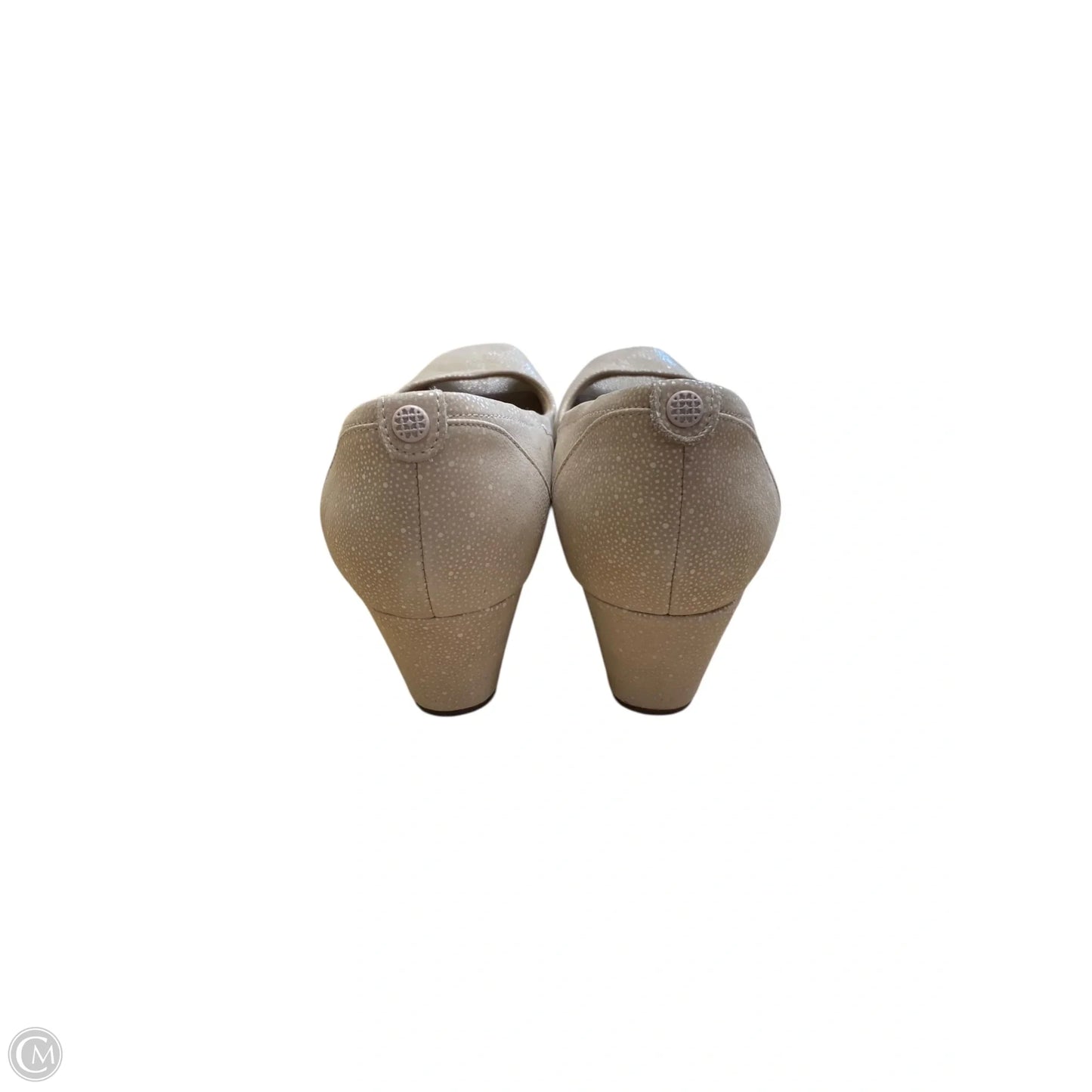 Shoes Heels Wedge By Clarks In Tan, Size: 8