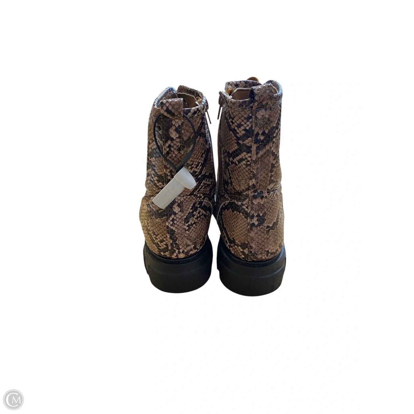 Boots Combat By Bamboo In Snakeskin Print, Size: 10
