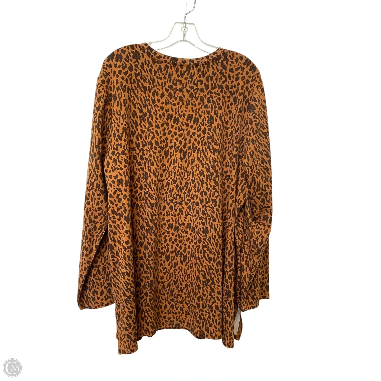 Top Long Sleeve Basic By Lane Bryant In Animal Print, Size: 22