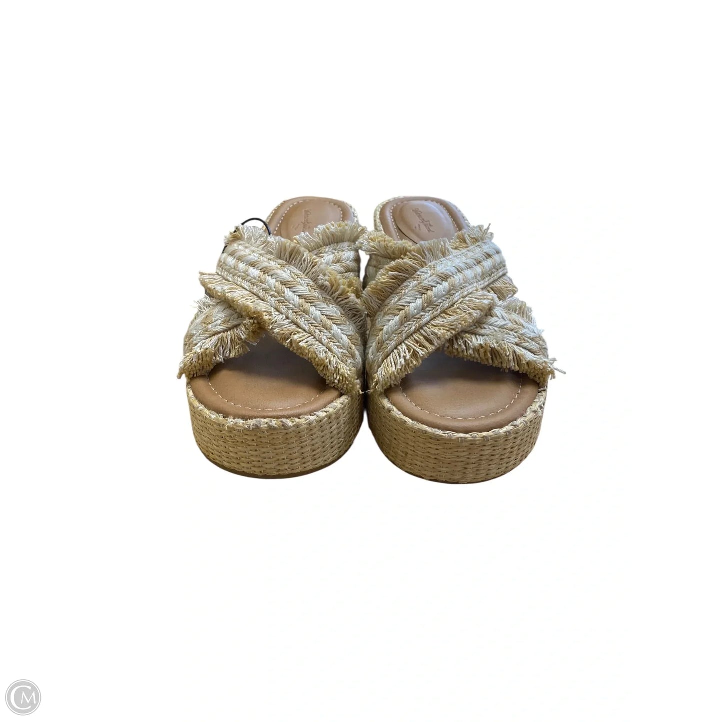 Shoes Heels Platform By Universal Thread In Tan, Size: 10