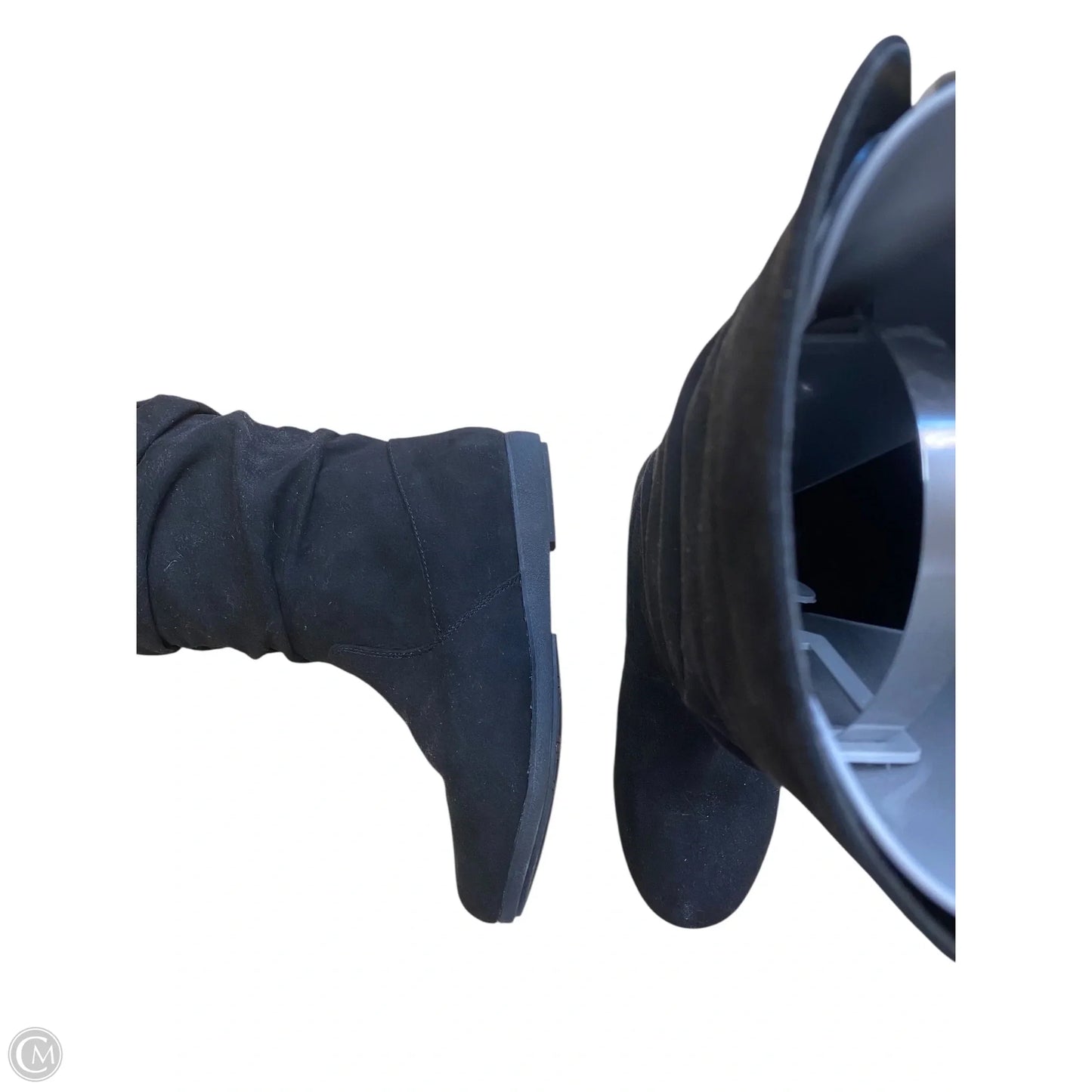 Boots Mid-calf Flats By Cmf In Black, Size: 6.5