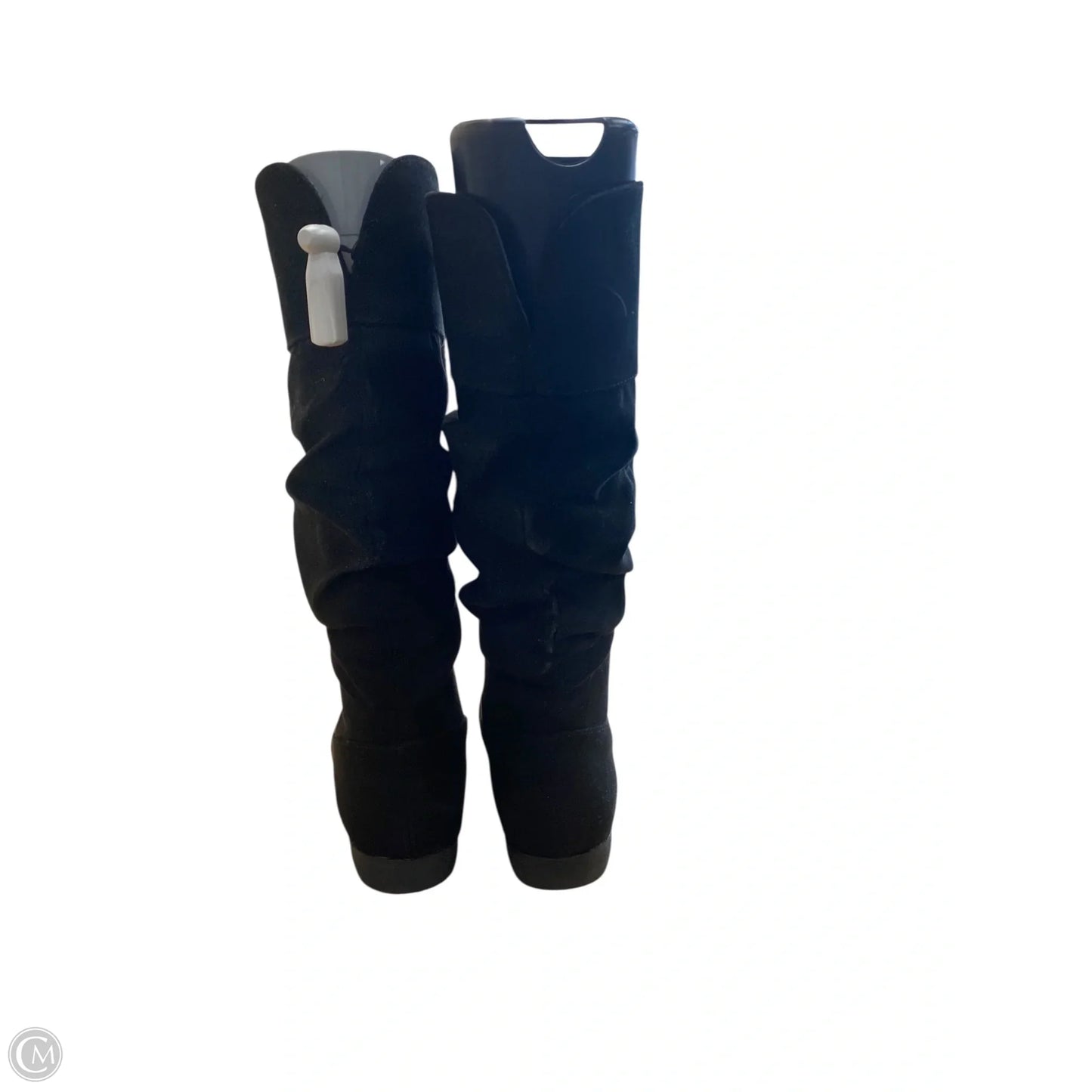 Boots Mid-calf Flats By Cmf In Black, Size: 6.5