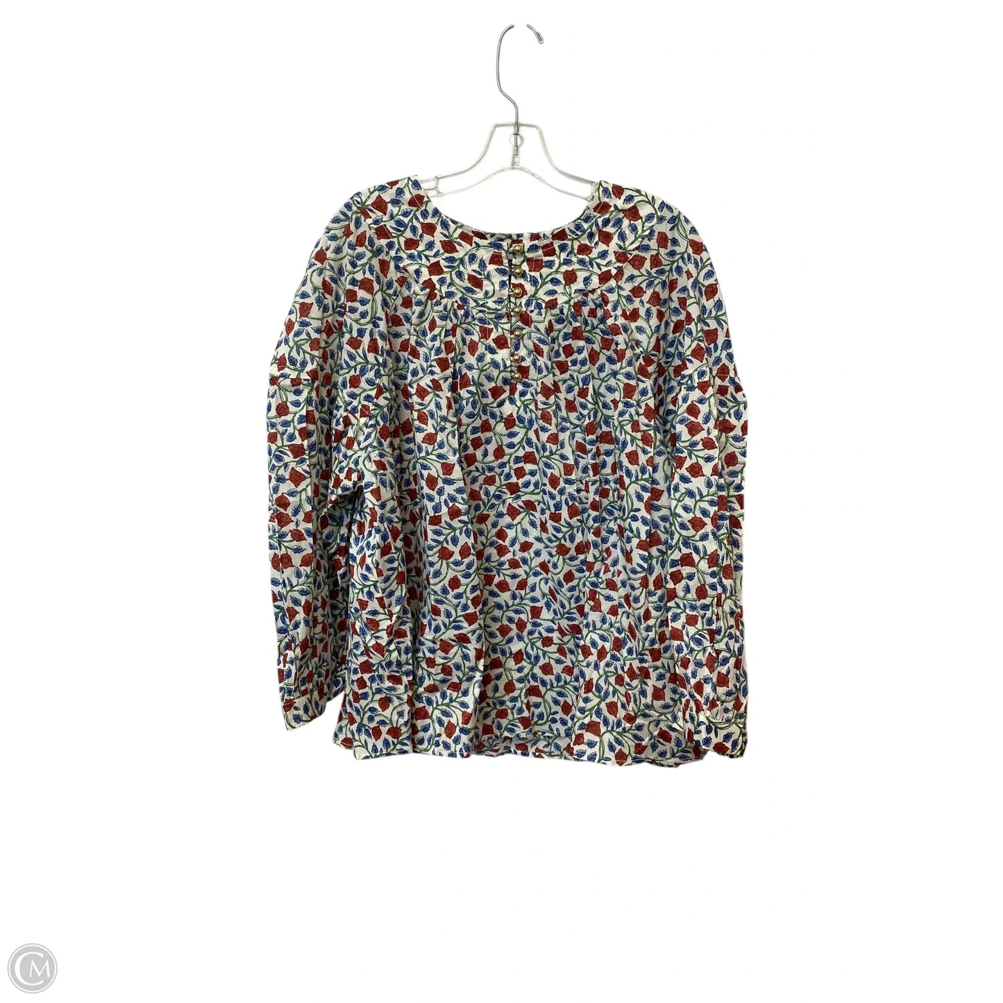 Top Long Sleeve By J. Crew In Floral Print, Size: 3x
