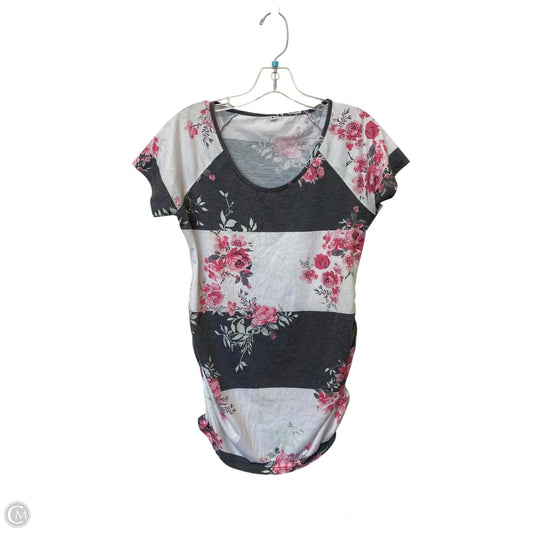 Maternity Top Short Sleeve By Cmf, Size: M