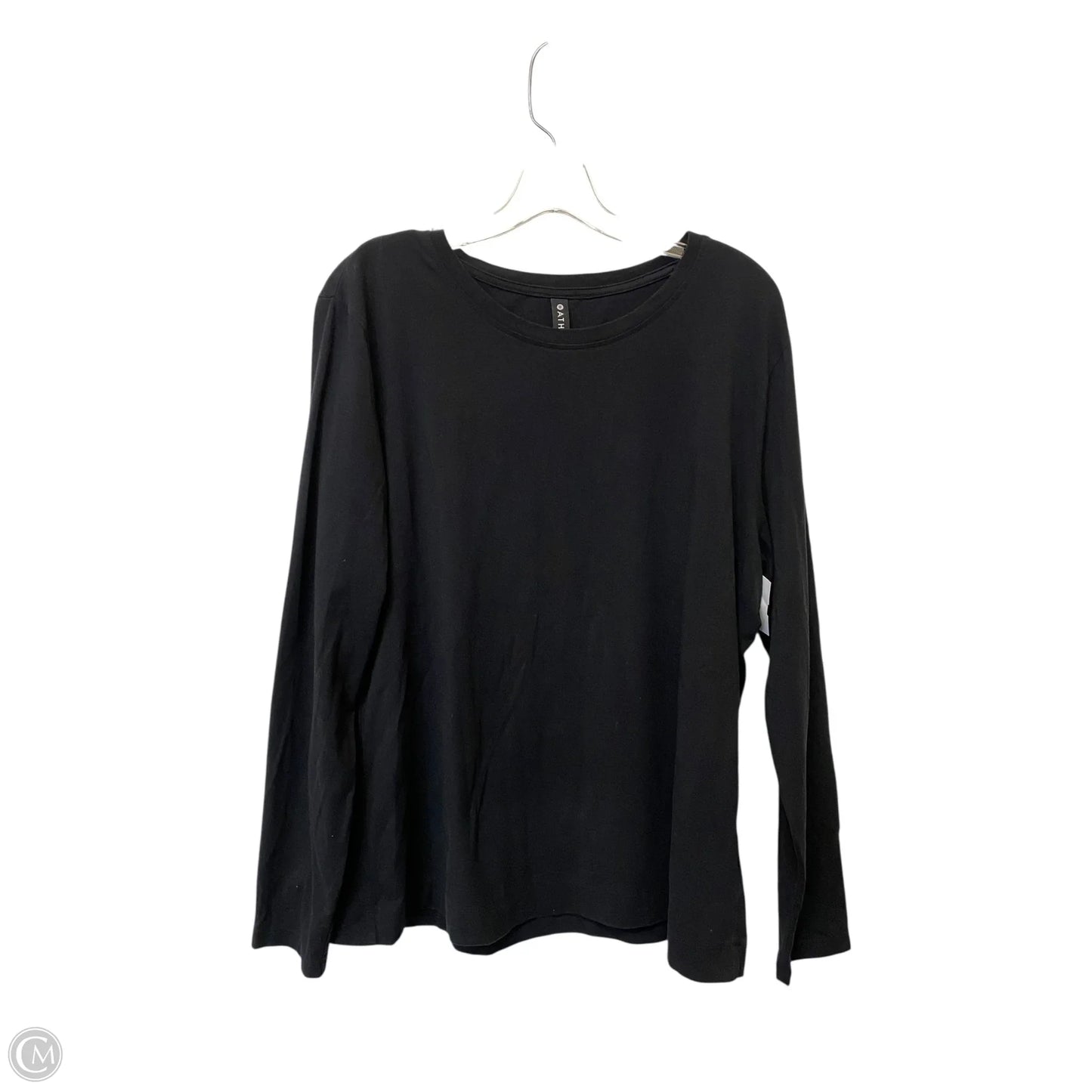 Athletic Top Long Sleeve Crewneck By Athleta In Black, Size: L