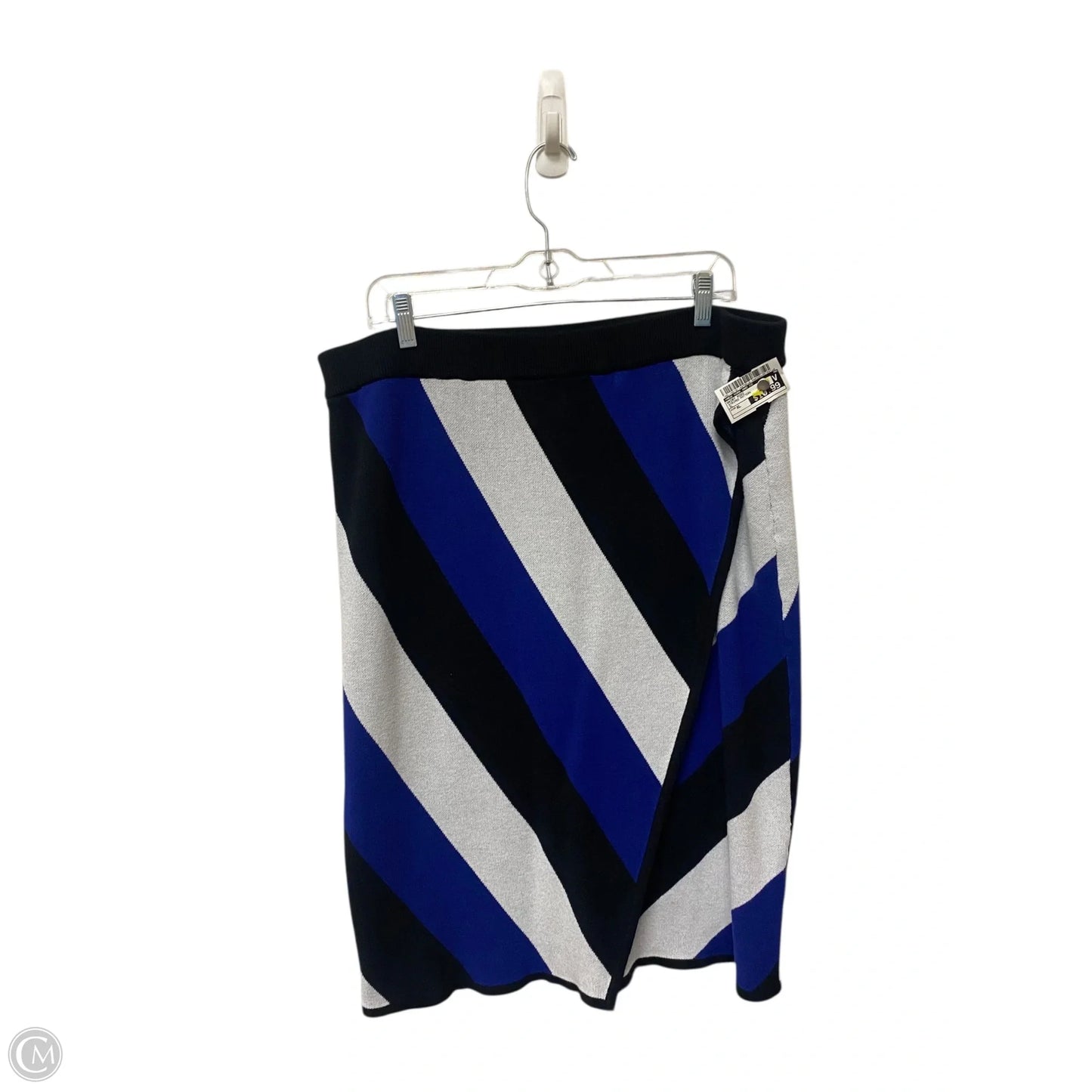 Skirt Midi By New York And Co In Striped Pattern, Size: Xl