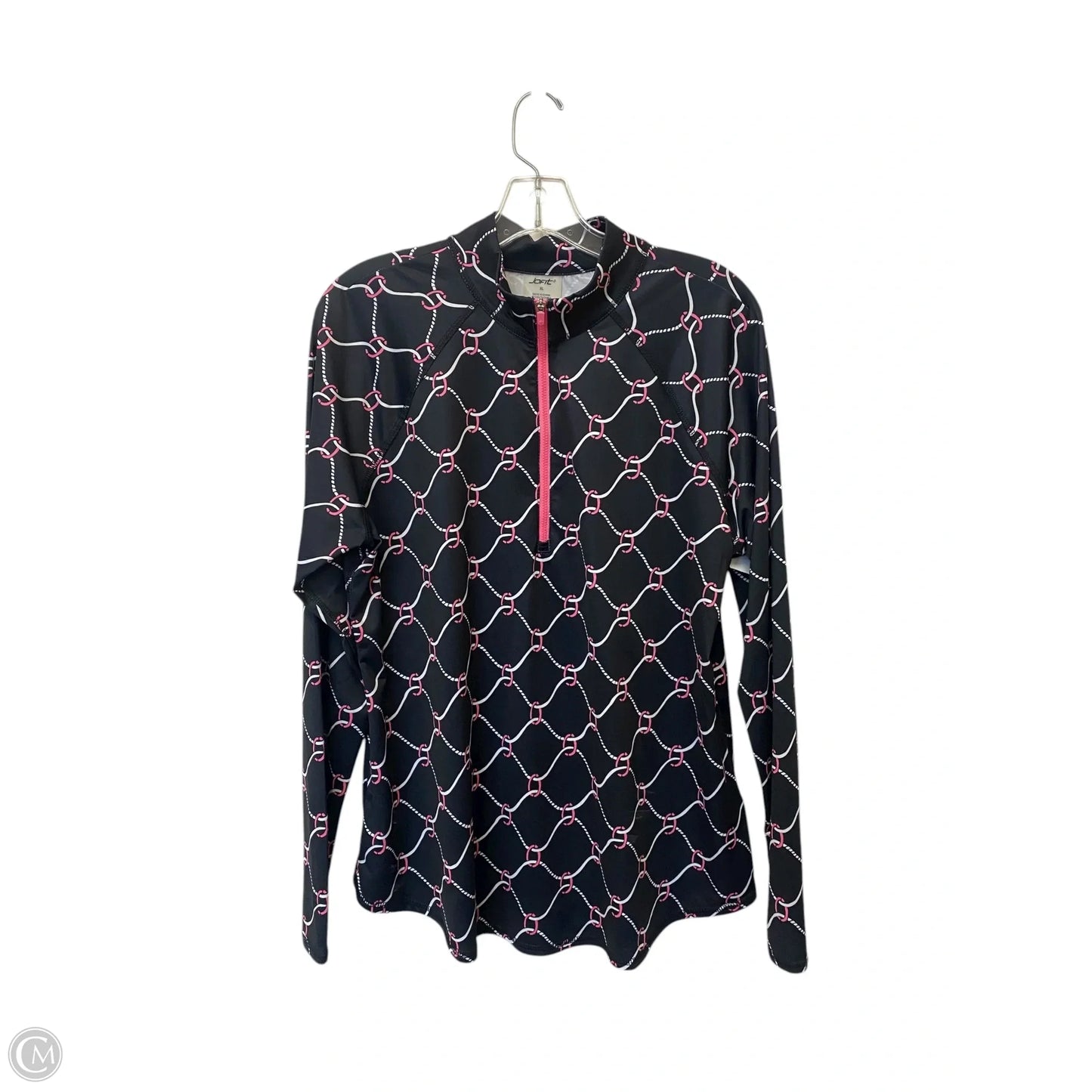 Athletic Top Long Sleeve Collar By Jofit In Black, Size: Xl