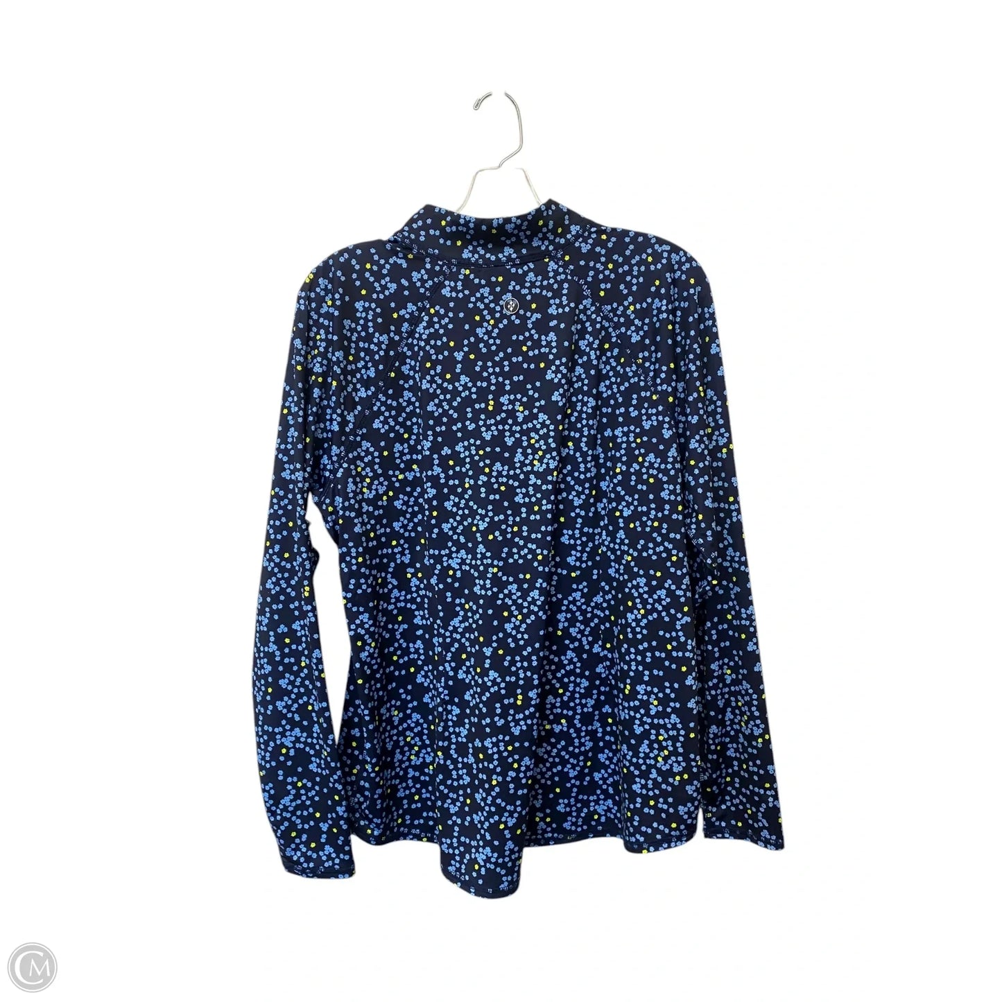 Athletic Top Long Sleeve Collar By Jofit In Floral Print, Size: Xl