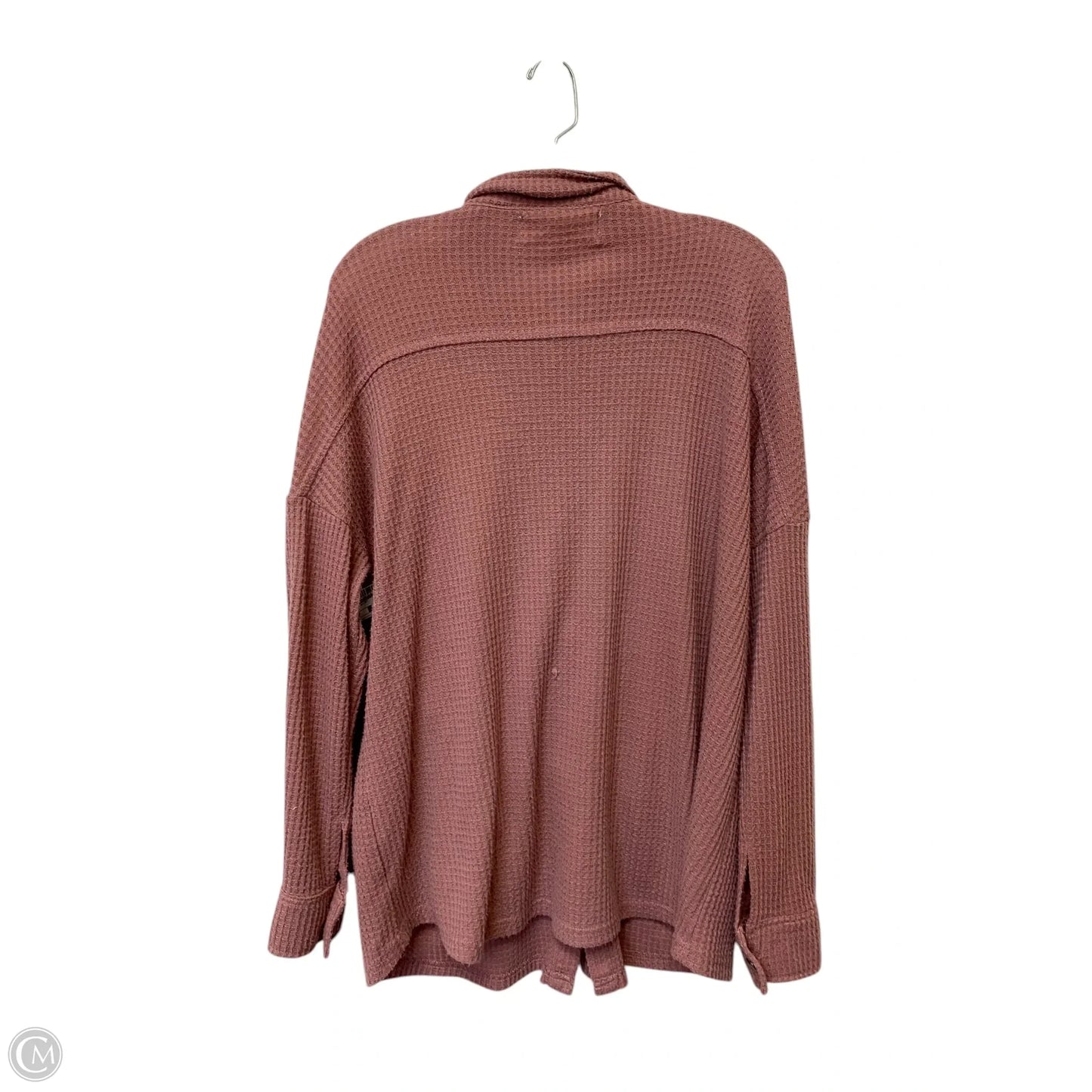 Jacket Shirt By French Laundry In Pink, Size: 1x