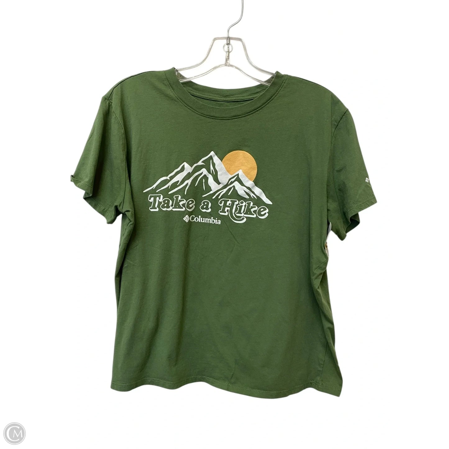 Top Short Sleeve By Columbia In Green, Size: L