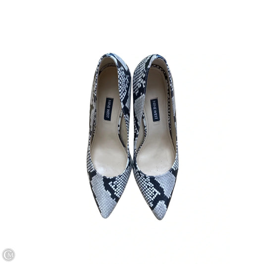 Shoes Heels Block By Nine West In Snakeskin Print, Size: 9.5