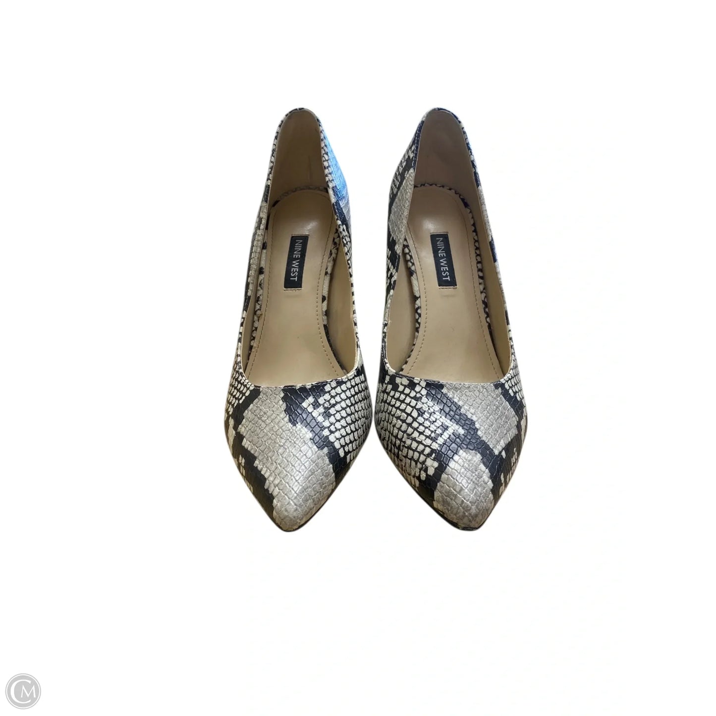 Shoes Heels Block By Nine West In Snakeskin Print, Size: 9.5