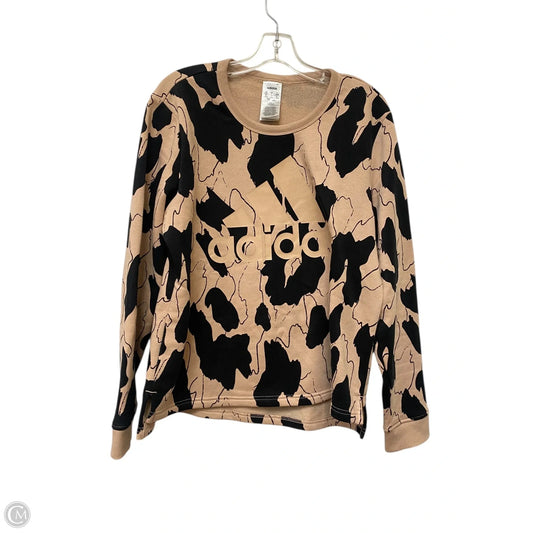 Athletic Sweatshirt Crewneck By Adidas In Animal Print, Size: L