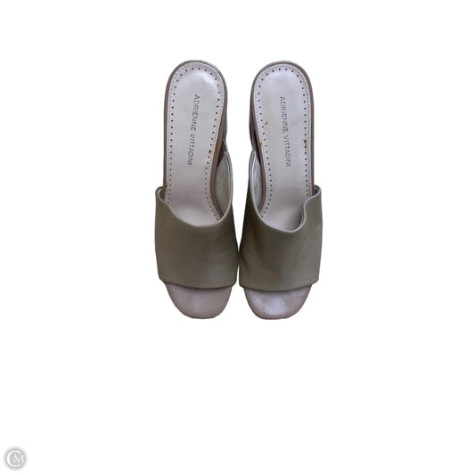 Shoes Heels Block By Adrienne Vittadini In Tan, Size: 9