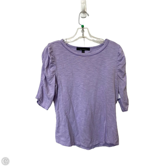 Top Short Sleeve Basic By White House Black Market In Purple, Size: M