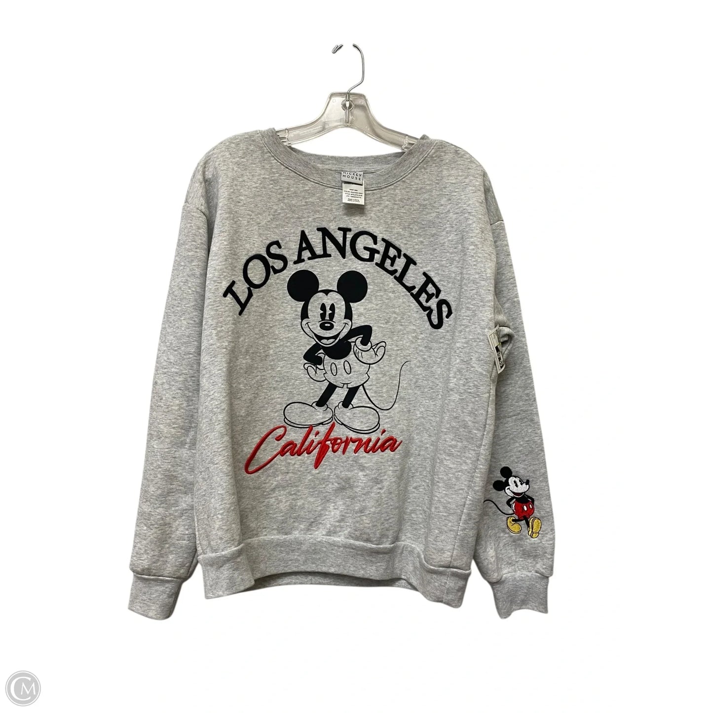 Sweatshirt Crewneck By Disney Store In Grey, Size: L