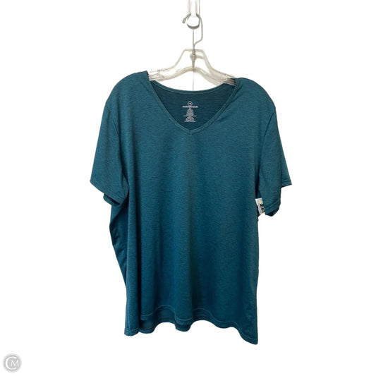Athletic Top Short Sleeve By Cme In Green, Size: 2x