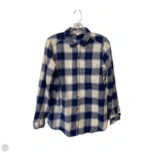 Top Long Sleeve By Sonoma In Plaid Pattern, Size: M
