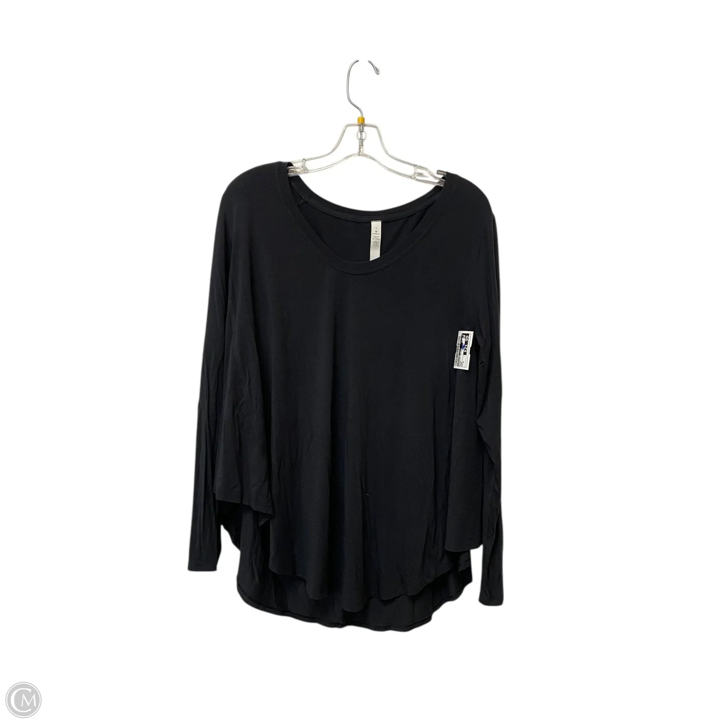 Athletic Top Long Sleeve Crewneck By Lululemon In Black, Size: 6