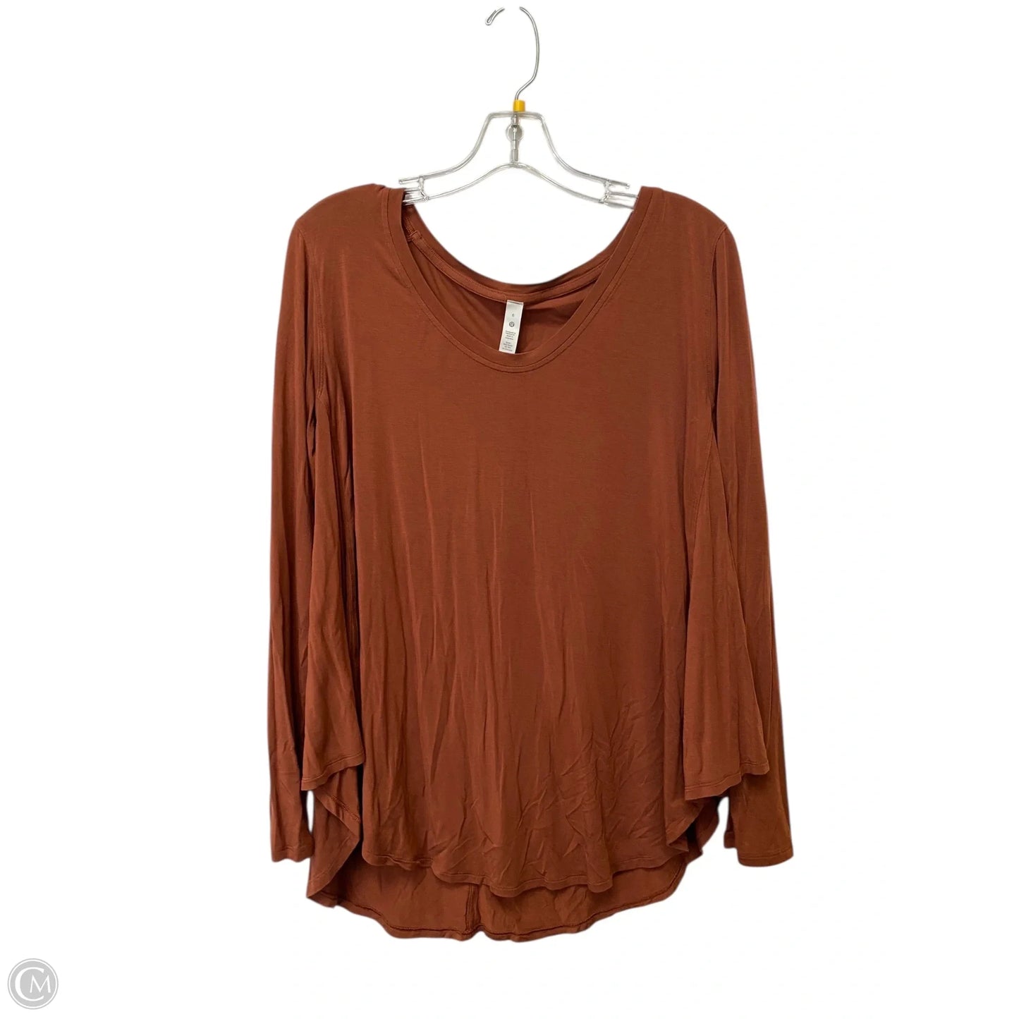Athletic Top Long Sleeve Crewneck By Lululemon In Brown, Size: 6