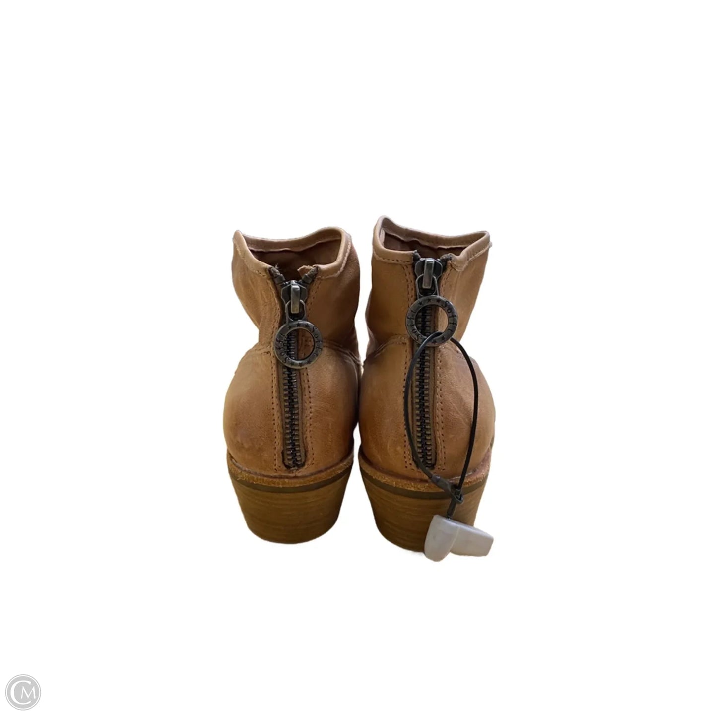 Boots Ankle Heels By Sofft In Brown, Size: 9.5