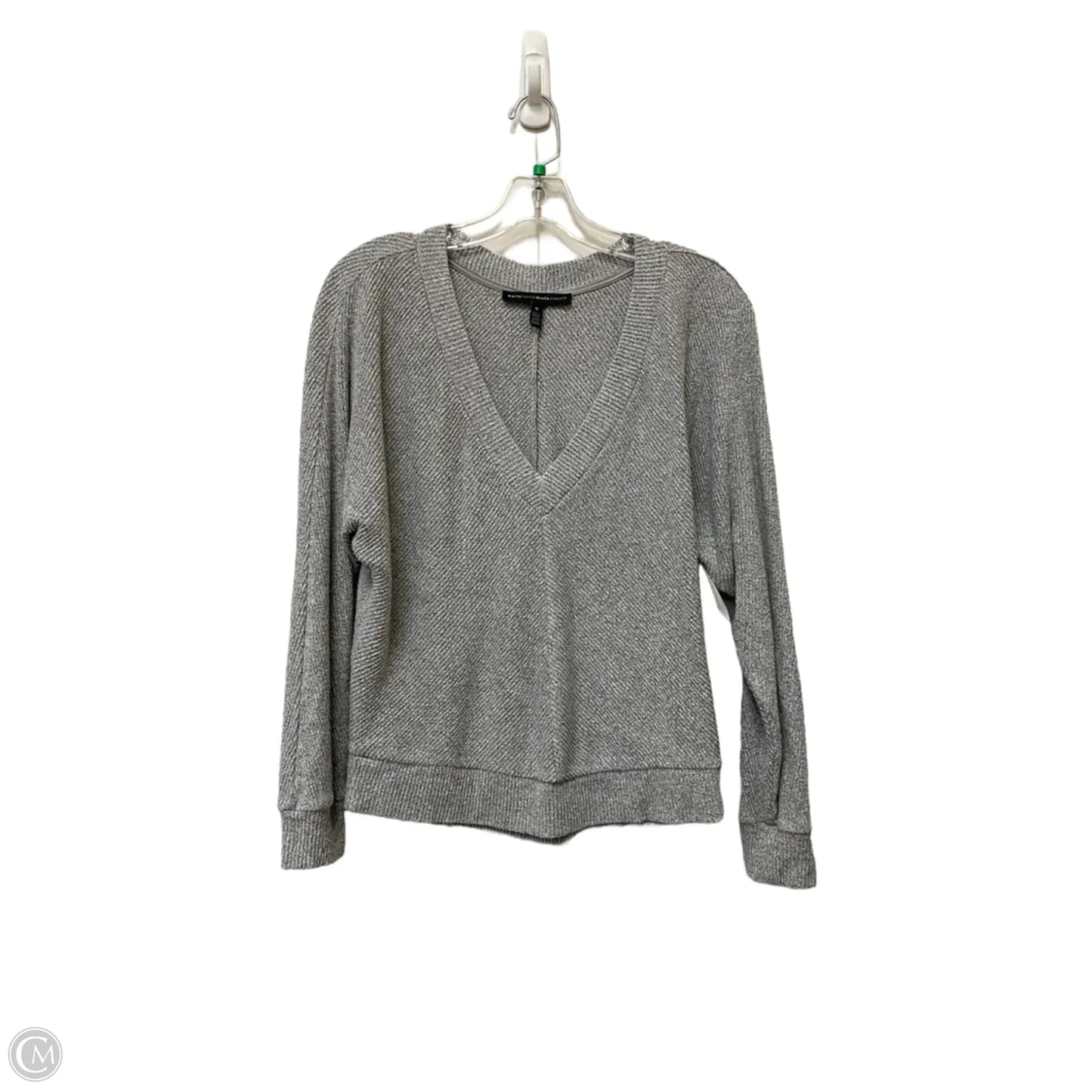 Top Long Sleeve By White House Black Market In Grey, Size: M