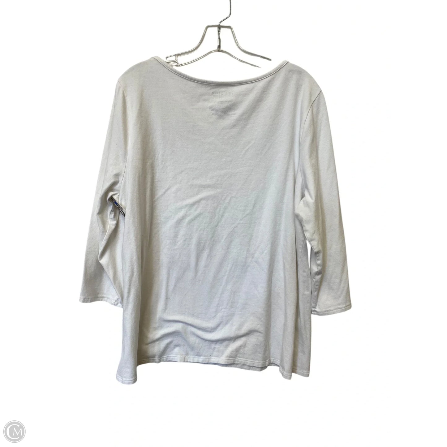 Top Long Sleeve Basic By Time And Tru In White, Size: 3x