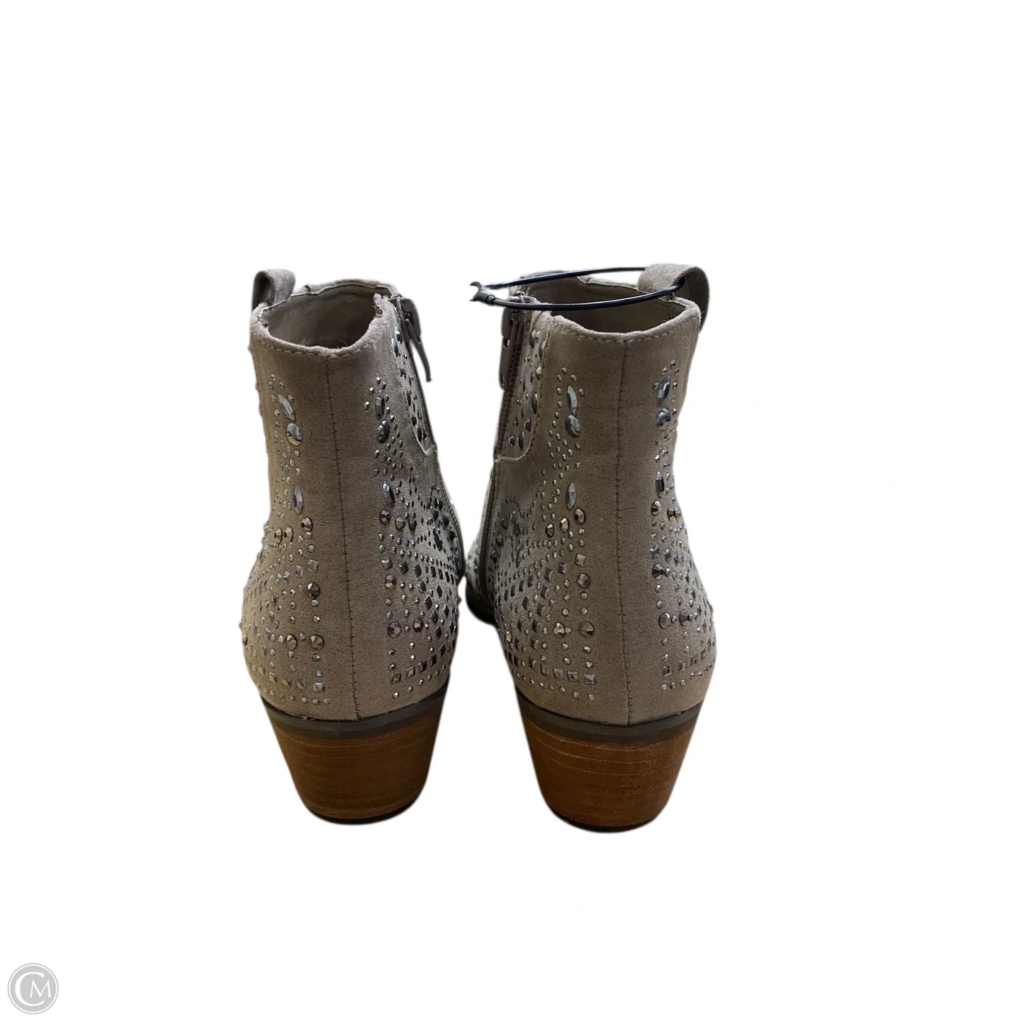 Boots Ankle Heels By Yellow Box In Silver, Size: 7.5