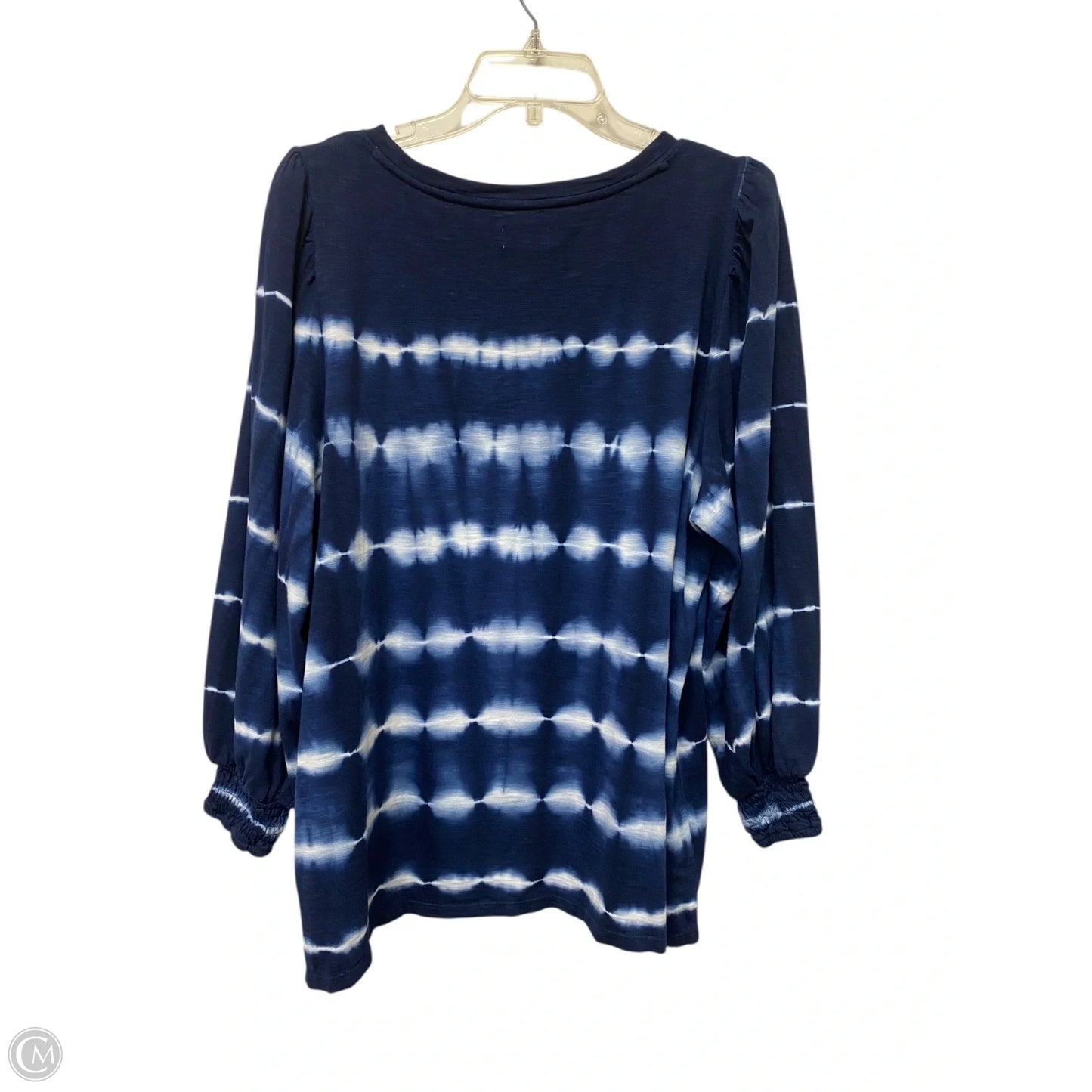Top Long Sleeve Basic By Crown And Ivy In Blue, Size: Xxl