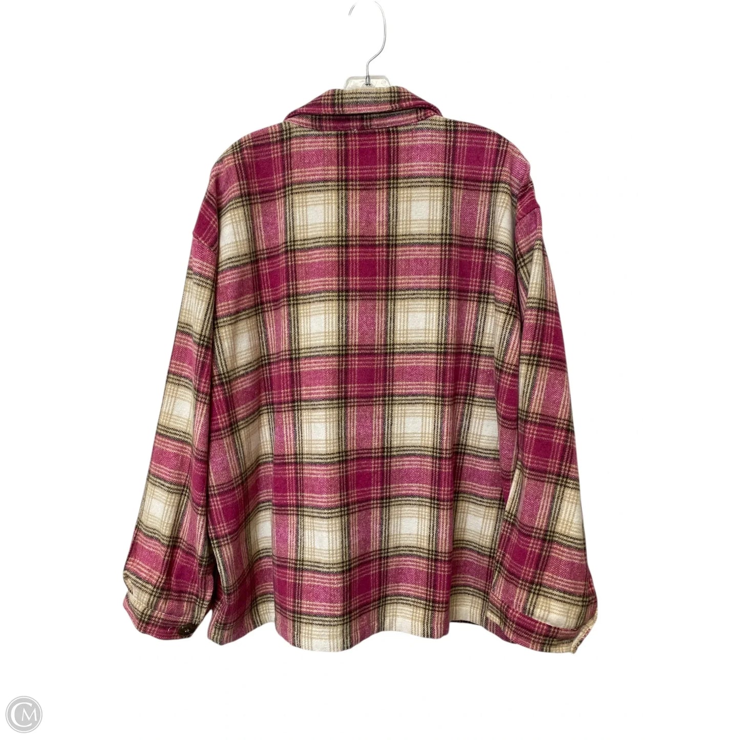 Jacket Shirt By Jodifl In Plaid Pattern, Size: L