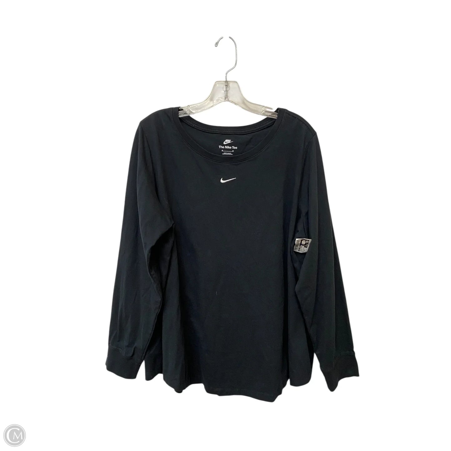 Top Long Sleeve Basic By Nike Apparel In Black, Size: 2x