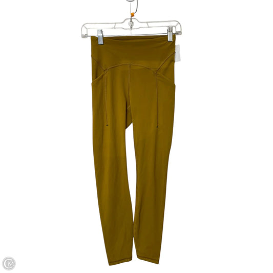 Athletic Leggings By Lululemon In Yellow, Size: 4