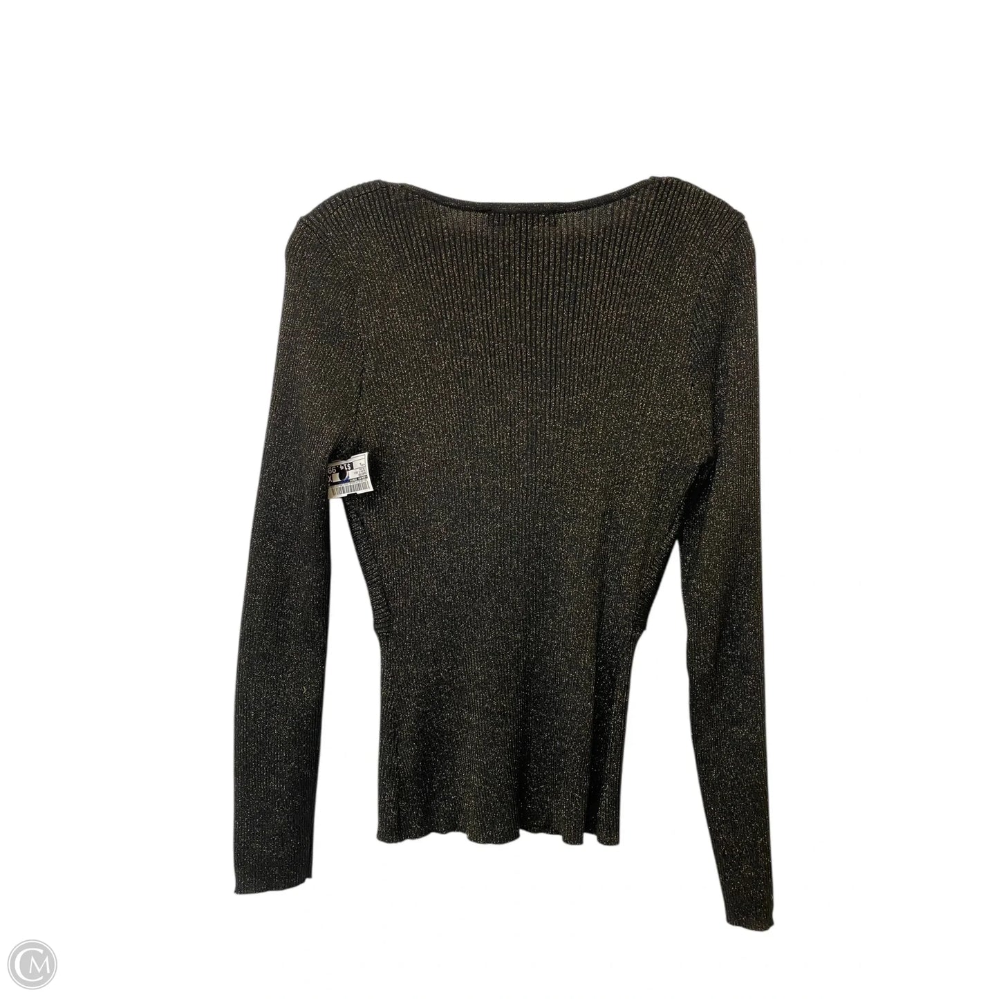 Sweater By Jealous Tomato In Black & Gold, Size: L