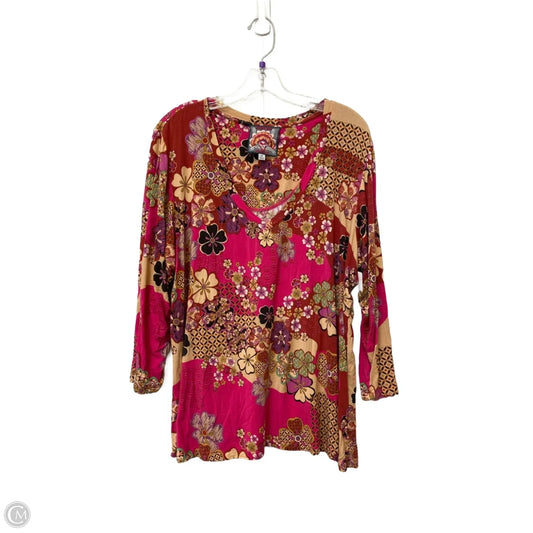 Top Long Sleeve By Johnny Was In Multi-colored, Size: Xxl