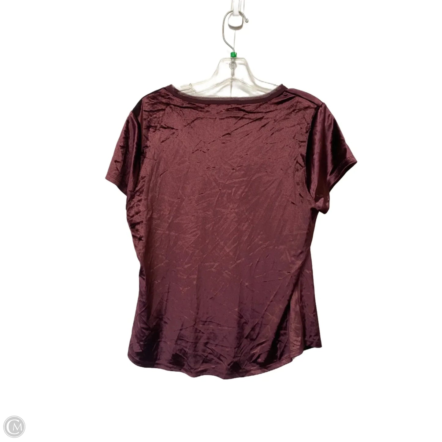 Top Short Sleeve By White House Black Market In Maroon, Size: M